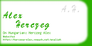 alex herczeg business card